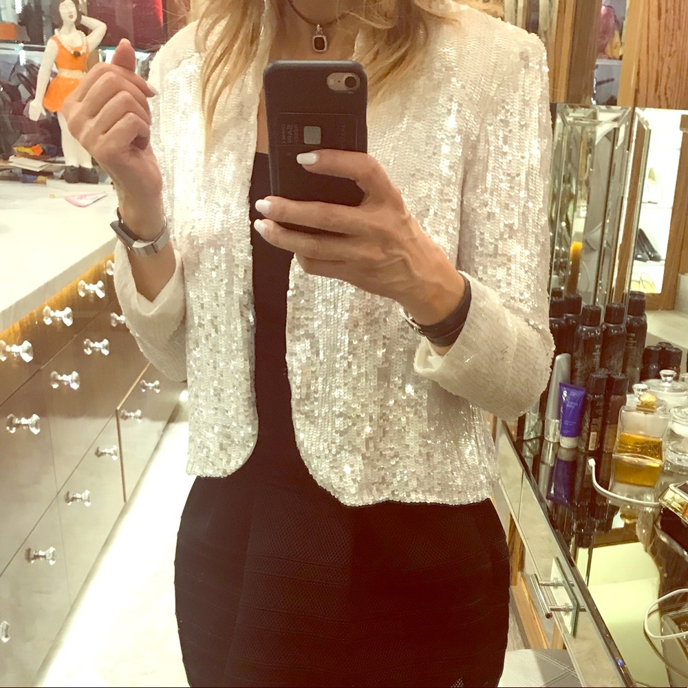 Perfect sequins white jacket - Picture 1 of 4